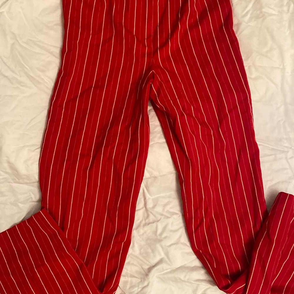 Emanuel Ungaro (Made in Italy) Striped Red Pants
